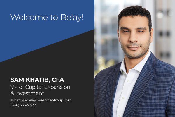 Sam Khatib Joins Belay Investment Group as Vice President